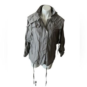 Mono Retto Gray Women's Jacket Size Large Fall Lightweight Neutral